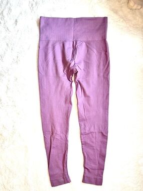 NWOT SET Active Sculptflex Seamless Leggings High Rise Purple Ribbed Logo Small